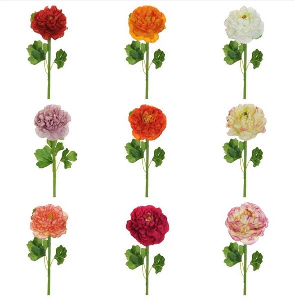 RANUNCULUS W/5 LVS, 46 CM.*1/24*