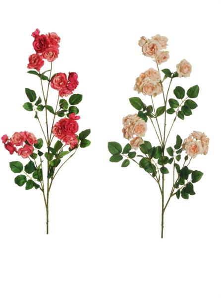 DOGWOOD ROSE SPRAY W/CORED STEM, 97 CM