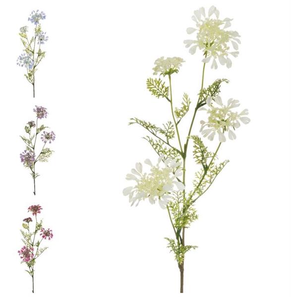 LACE FLOWER BRANCH W/4 FLWS & PLAST
