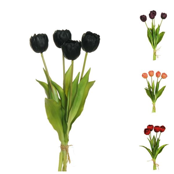 RUBBER DUTCH TULIP BUNDLE X4 W/4 FL