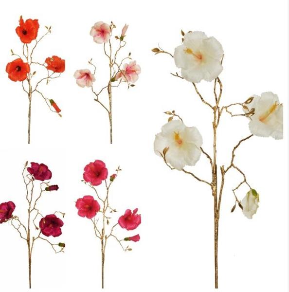 HIBISCUS SPRAY W/3 FLWS, 2 BUDS & G