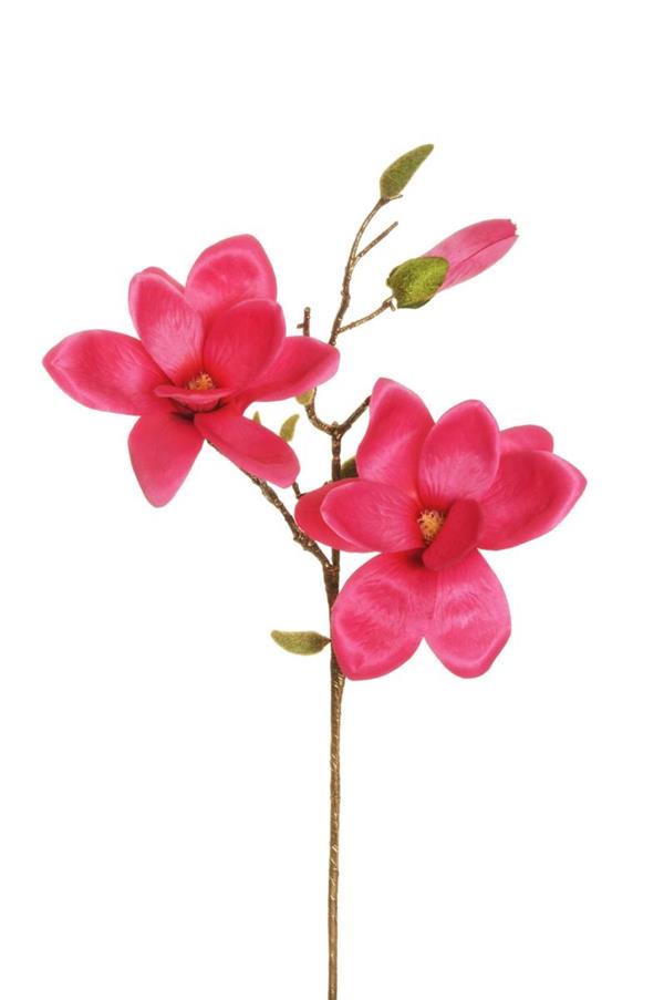 MAGNOLIA SPRAY X3, W/2 FLWS, 1 OPEN FUXIA 80-374776