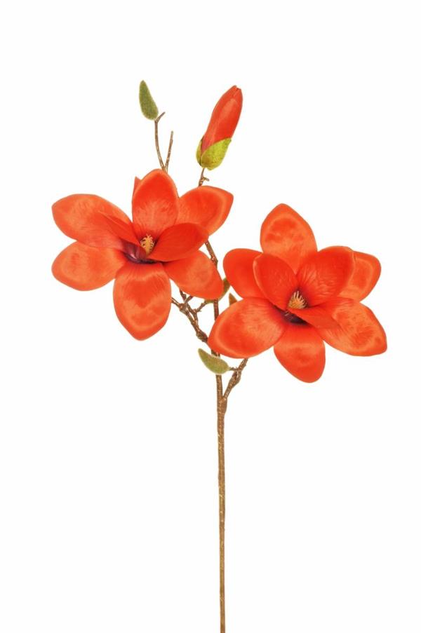 MAGNOLIA SPRAY X3, W/2 FLWS, 1 OPEN ORANGE 80-374738