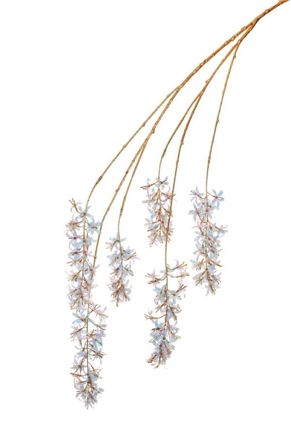 IRIDESCENT WISTERIA HANGING BR GOLD SILVER WH/LAV. 80-436092