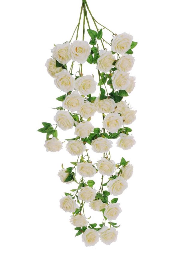 FRANCE ROSE GIANT HANGING BUSH X4 CREAM 80-453624