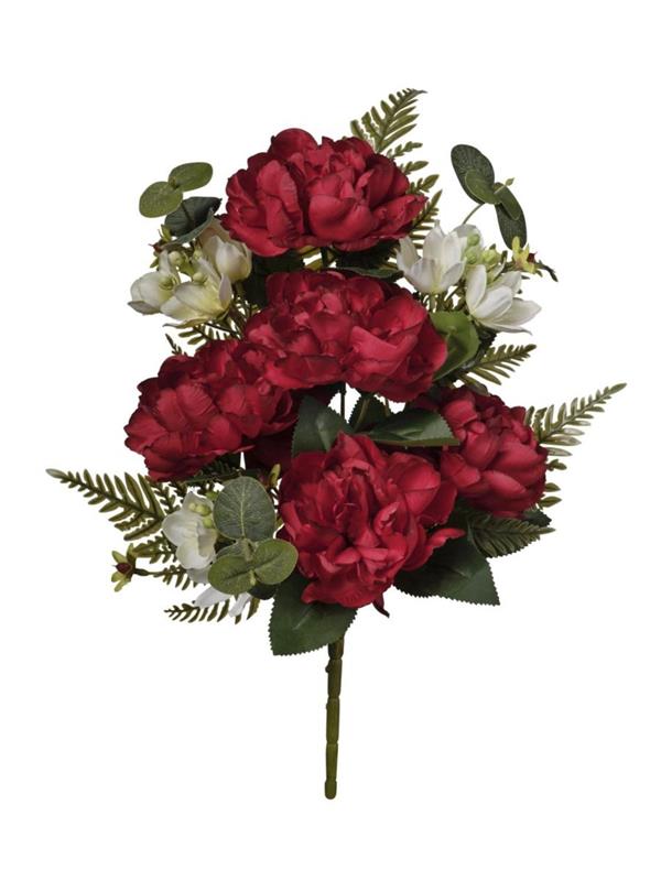 MAZZO FRONTALE PEONIE CM 45 RED