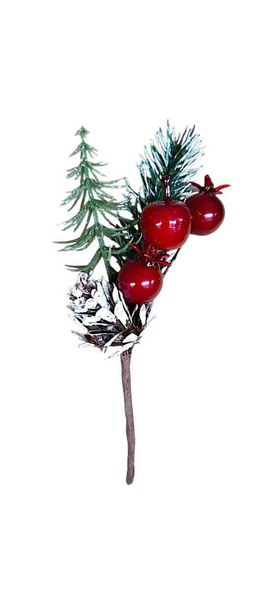 PICK BACCHE,ALBERO.PIGNA H.15.5CM *1/12/240/960* EM105/R RED