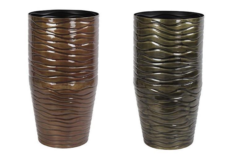 VASO JESKE L33B33H60CM M FERRO/NICHEL