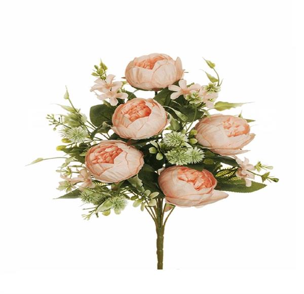 CLOSED PEONY,PL THISTLE,MINI X12 44CM *1/12/72* SALMON 80-441164