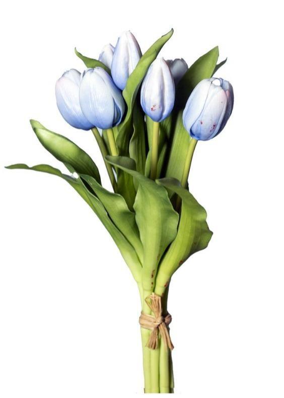 BUNCH X 7 TULIPANO H.29 CM **1/12/72** LIGHT BLUE EM64/B
