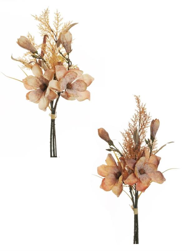MAGNOLIA,PLASTIC PLUMOSO BUNDLE X3 W/RAFFIA *6/36*