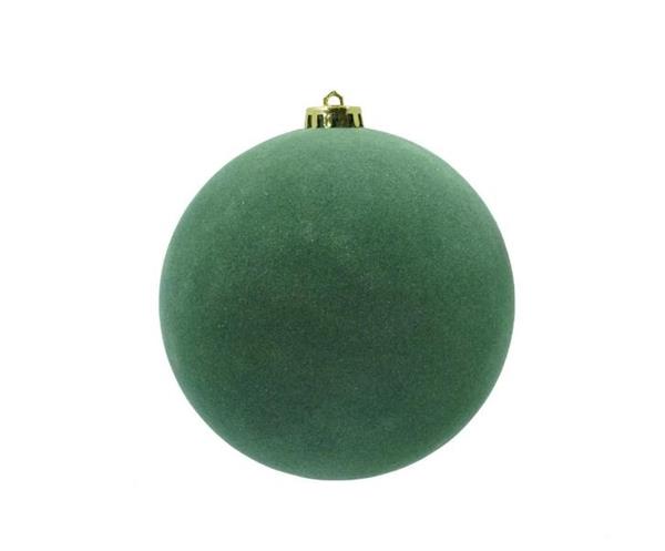 XMAS BALL PL.20CM PZ1 VELVET *1/18* VERDE XBV200/V