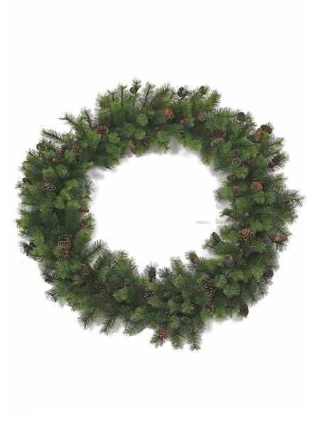150CM PVC PINE WREATH W/243 TIPS 235-025C/W72_GR