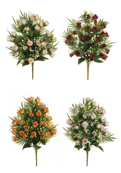 MINI ROSE BUD,EUCAL,GYPSO X12, 50 CM *12/72*