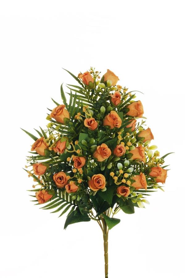 MINI ROSE BUD,EUCAL,GYPSO X12, 50 CM *12/72* ORANGE 80-441089