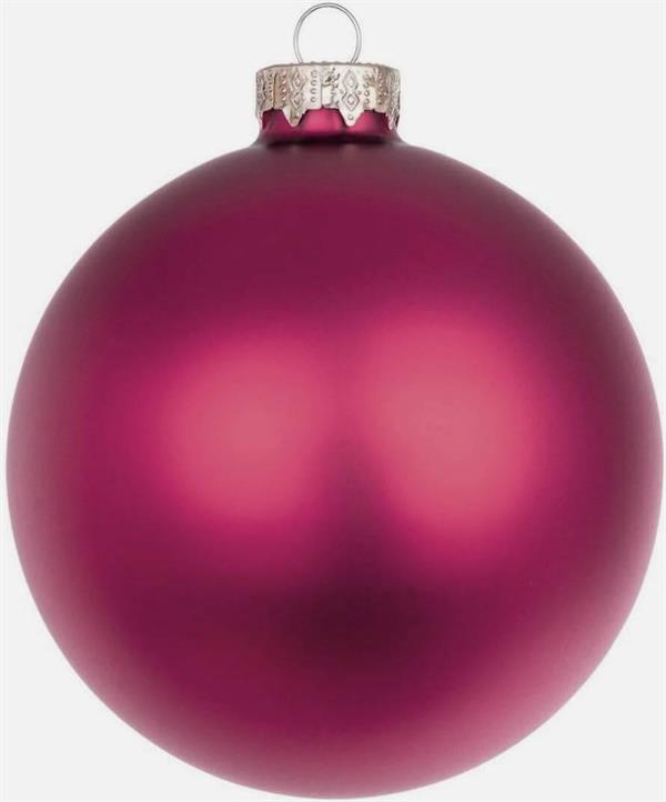 XMAS BALL PL 20CM PZ1 MATT *1/18* BORDEAUX XBM200/BX