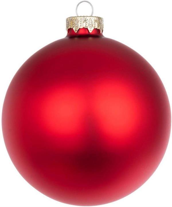 XMAS BALL PL 20CM PZ1 MATT *1/18* ROSSO XBM200/R