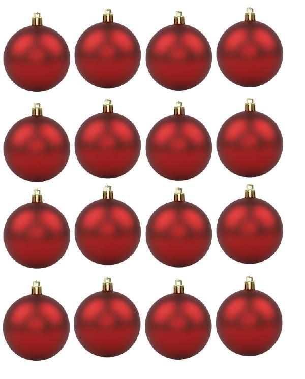 XMAS BALL PL 6CM CF.24PZ MATT *24/720* ROSSO XBM60/R