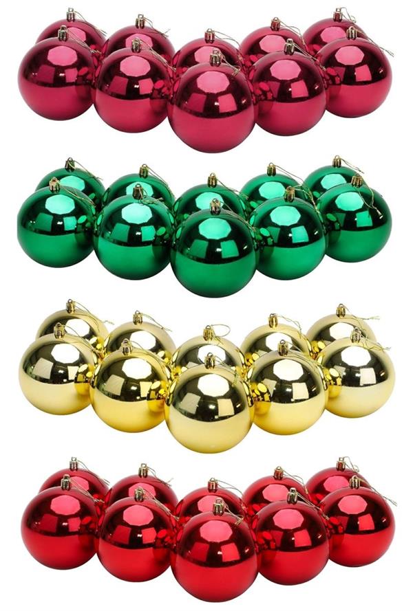 XMAS BALL PL 10CM CF.12PZ SHINING *12/108*