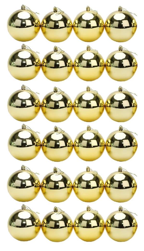 XMAS BALL PL 6CM CF.24PZ SHINING *24/720* GOLD XBS/60G