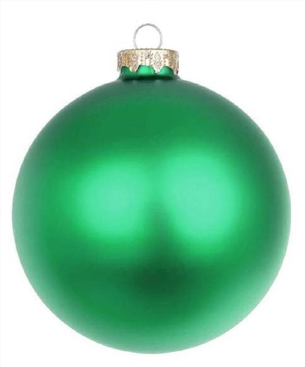 XMAS BALL PL 20CM PZ1 MATT *1/18* VERDE XBM200/V