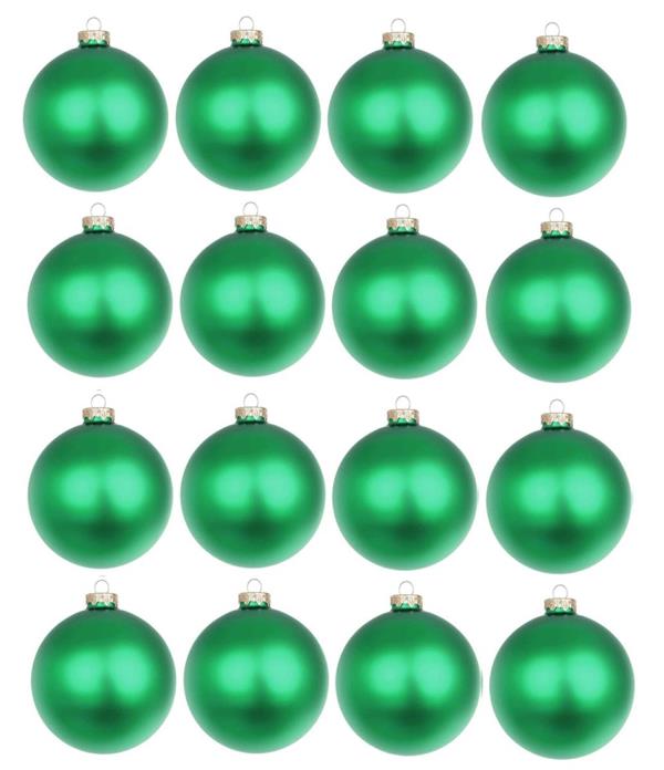 XMAS BALL PL 6CM CF.24PZ MATT *24/720* VERDE XBM60/V