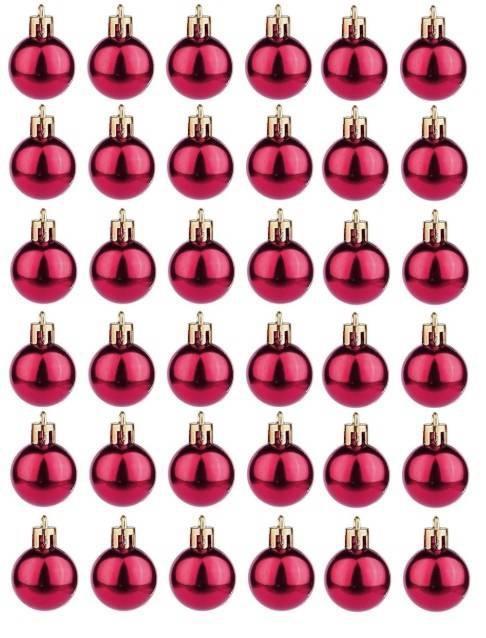 XMAS BALL PL 2.5CM CF.36PZ SHINING *36/120* BORDEAUX XBS25/BX