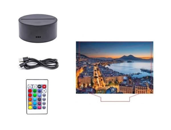 LAMPADA LED BLACK C/TARGA IN PLEX ORIZZONTALE MM4 L17.4 H11.4CM