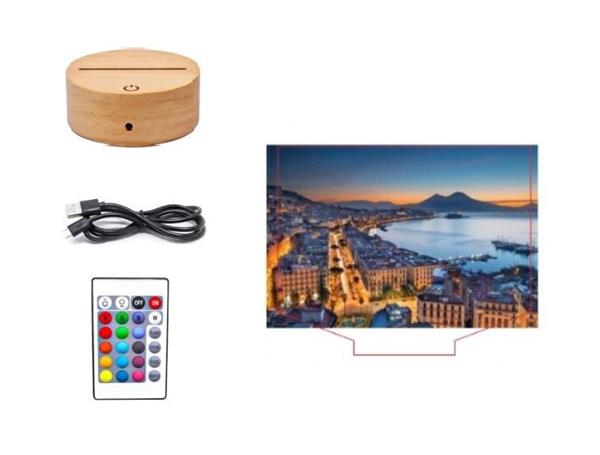 LAMPADA LED NATURALE C/TARGA PLEX ORIZZONTALE MM4 L17.4 H11.4CM