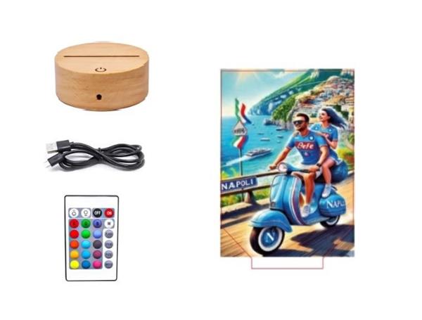 LAMPADA LED NATURALE C/TARGA IN PLEX VERTICALE MM4 L11.4 H17.4CM