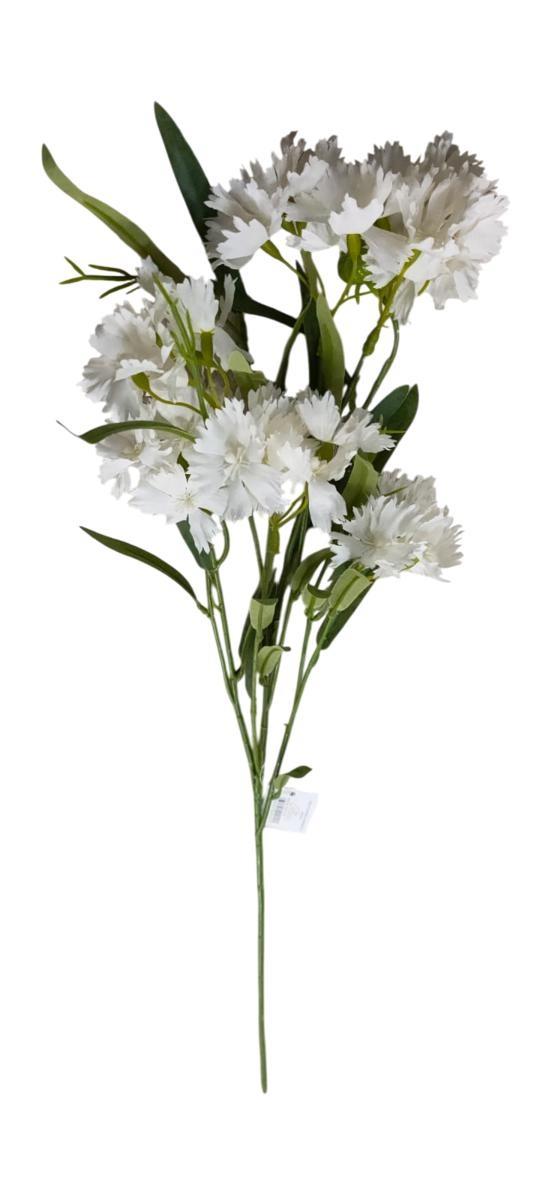 DIANTHUS 6 HEADS L.58CM *1/36/360* WHITE EM117/W