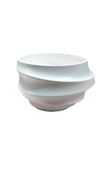 VASO ONDA ANOMALA CERAMICA D.24 H.17 CM BIANCO C27 *1/8*
