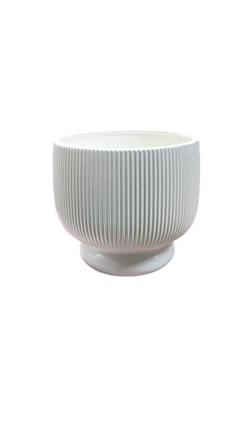 VASO NIVEO CERAMICA D.25 H.24.5CM BIANCO C30 *1/8*