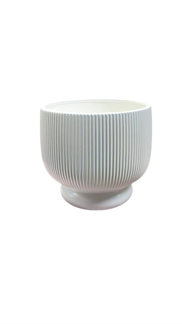 VASO NIVEO CERAMICA D.25 H.24.5CM BIANCO C30 *1/8*