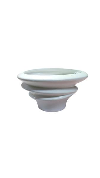VASO ELLISSE CERAMICA 17*12 H.11CM BIANCO C33 *1/24*