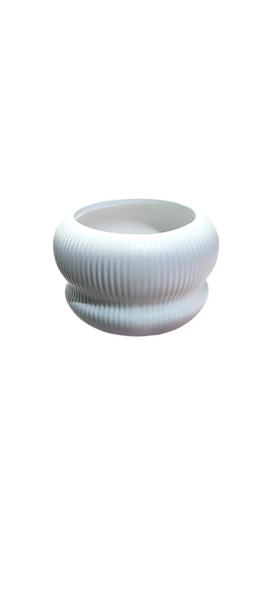VASO TRAMA CERAMICA D.10 H.10 CM BIANCO C36 *1/36*