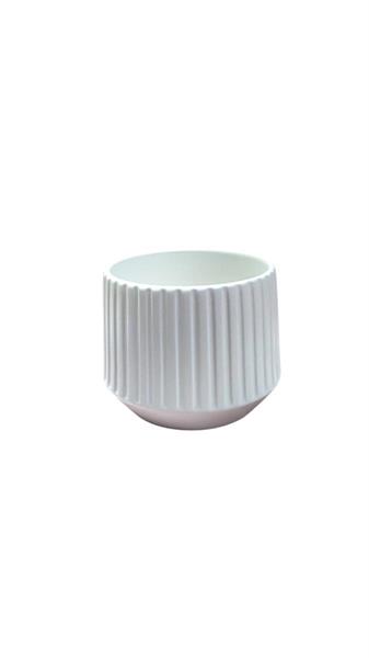 VASO OPERA CERAMICA D.12 H.10.5CM BIANCO C38 *1/48*