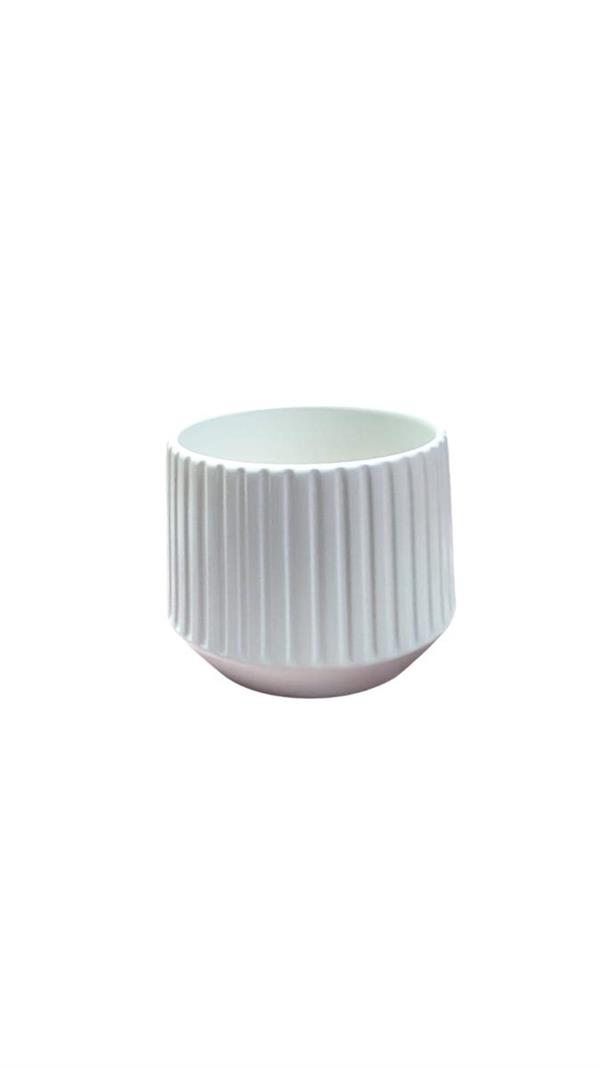 VASO OPERA CERAMICA D.12 H.10.5CM BIANCO C38 *1/48*