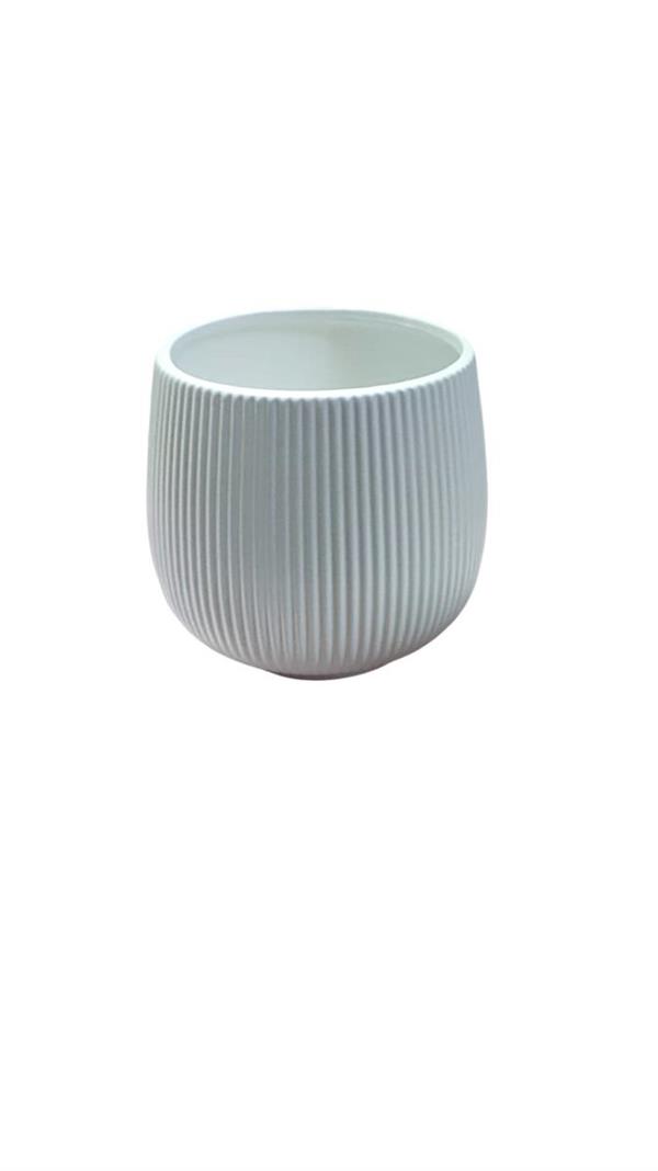 VASO ALBA CERAMICA D.12 H13.5CM BIANCO C51 *1/36*