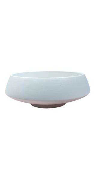 VASO RESPIRO CERAMICA D.19 H.9CM BIANCO C54 *1/30*