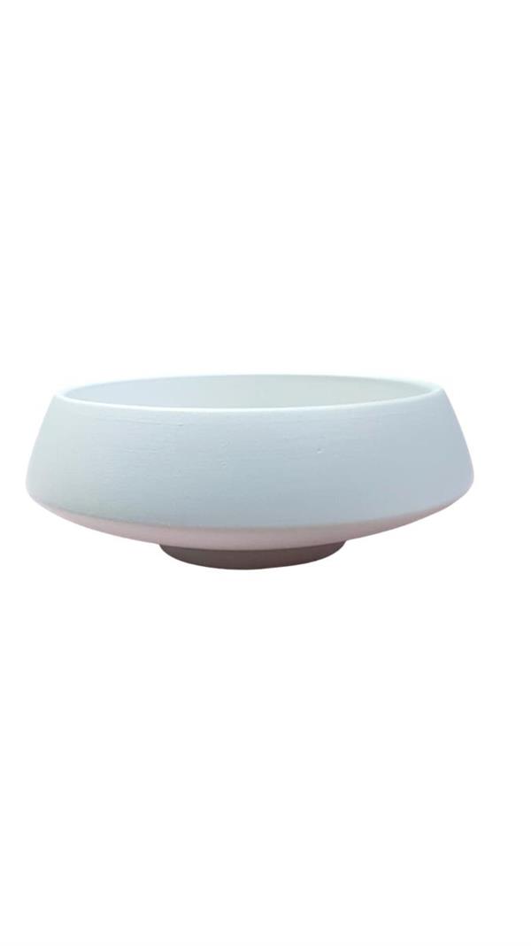 VASO RESPIRO CERAMICA D.19 H.9CM BIANCO C54 *1/30*