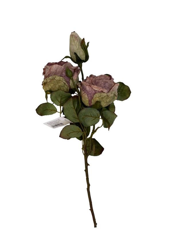 DRY-LOOK SILK AV.ROSE X 4 55CM *18/216* AUTUMN PURPLE 80-419644