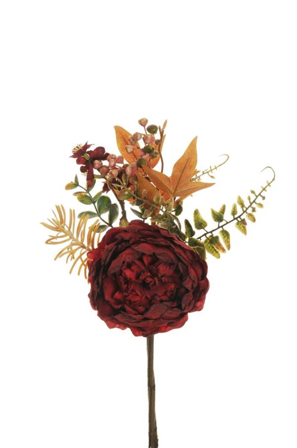 PEONY, PINE, WAXFLOWER, NANDINA PIC BURGANDY 80-402998 *1/24*