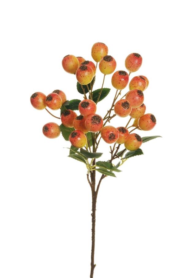 SORBUS BERRIES SPRAY X4, 71 CM. YELLOW PINK 80-419729 *1/18*