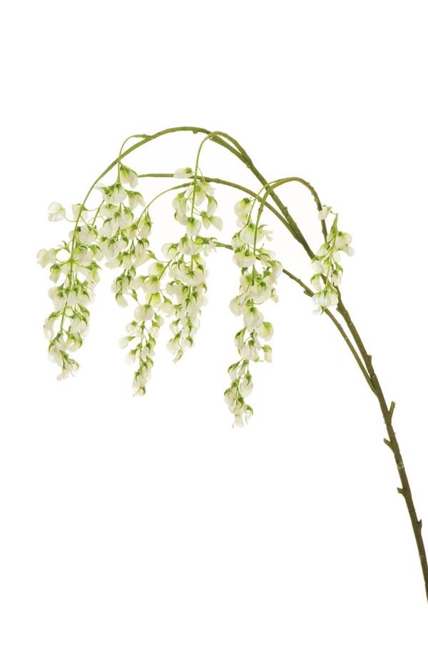 WISTERIA HANG.BRANCH W/COATED ,155 CM WHITE 80-466433 *1/12*