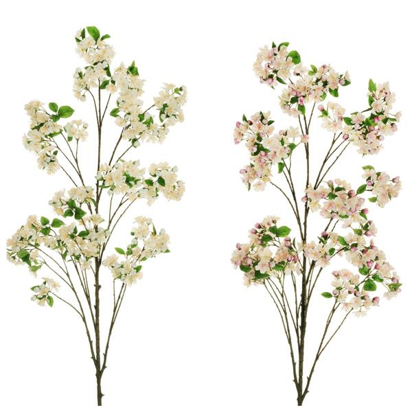 APPLE BLOSSOM GIANT BRANCH W/COATED STEM,190 CM. *1/4/16*