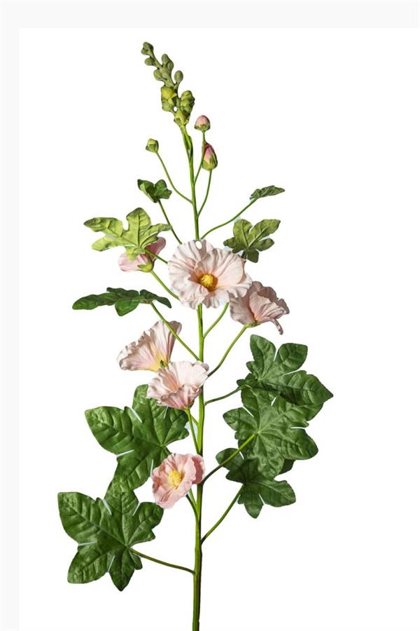 155CM HOLLYHOCK SPRAY 7FLRS & BUD & 10SET LVS PINK