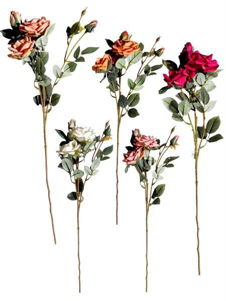 ROSA CAUCA 66CM 2 ROSE E BOCCIOLI *1/24/240* EM115