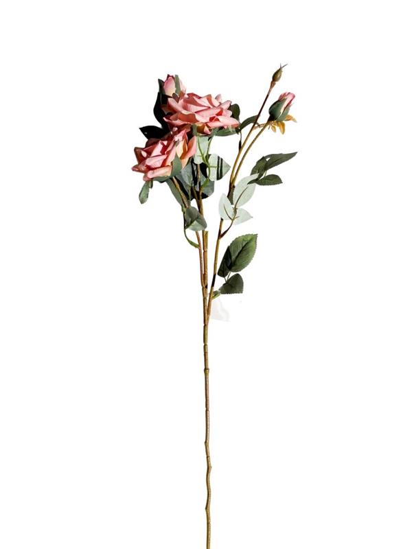 ROSA CAUCA 66CM 2 ROSE E BOCCIOLI ROSA ANT *1/24/240* EM115/RA