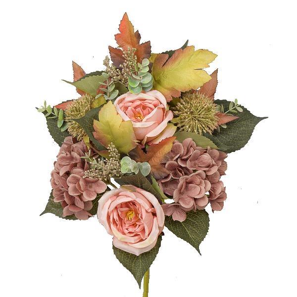 MAZZO FRONT. ROSA INGLESE 45 CM COFFEE SALMON *1/12/96*